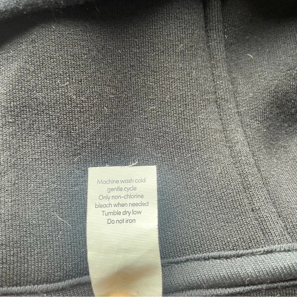 Athleta Black Zip Up Reversible Sherpa Hooded Jacket small tall nbnn - Picture 5 of 7